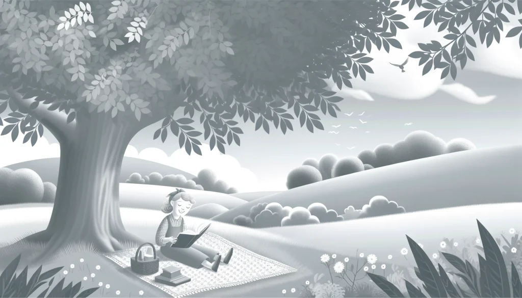girl reading book drawing cartoon easy